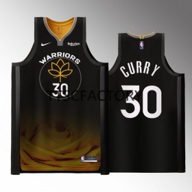 Canotte Uomo Golden State Warriors Stephen Curry 30 Nike 2022-23 City Edition Nero Swingman
